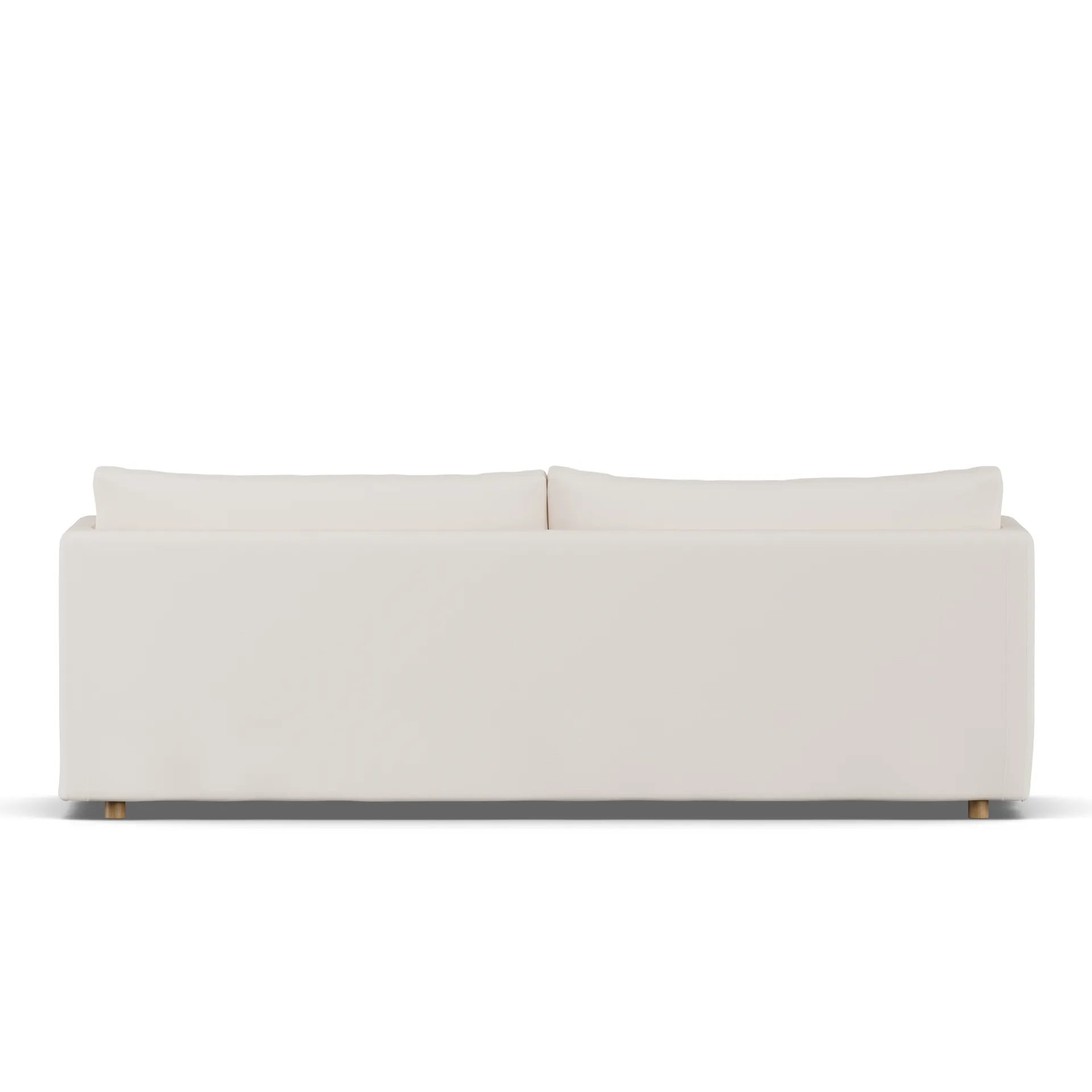 Linnevik Sofa, Caleido beige 9600-Eiche weiß geölt, 4-sitzig, mit Volant 1898