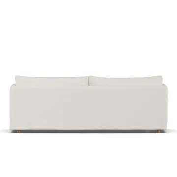 Linnevik Sofa - Caleido beige 9600-Eiche weiß geölt, 4-sitzig, mit Volant - 1898
