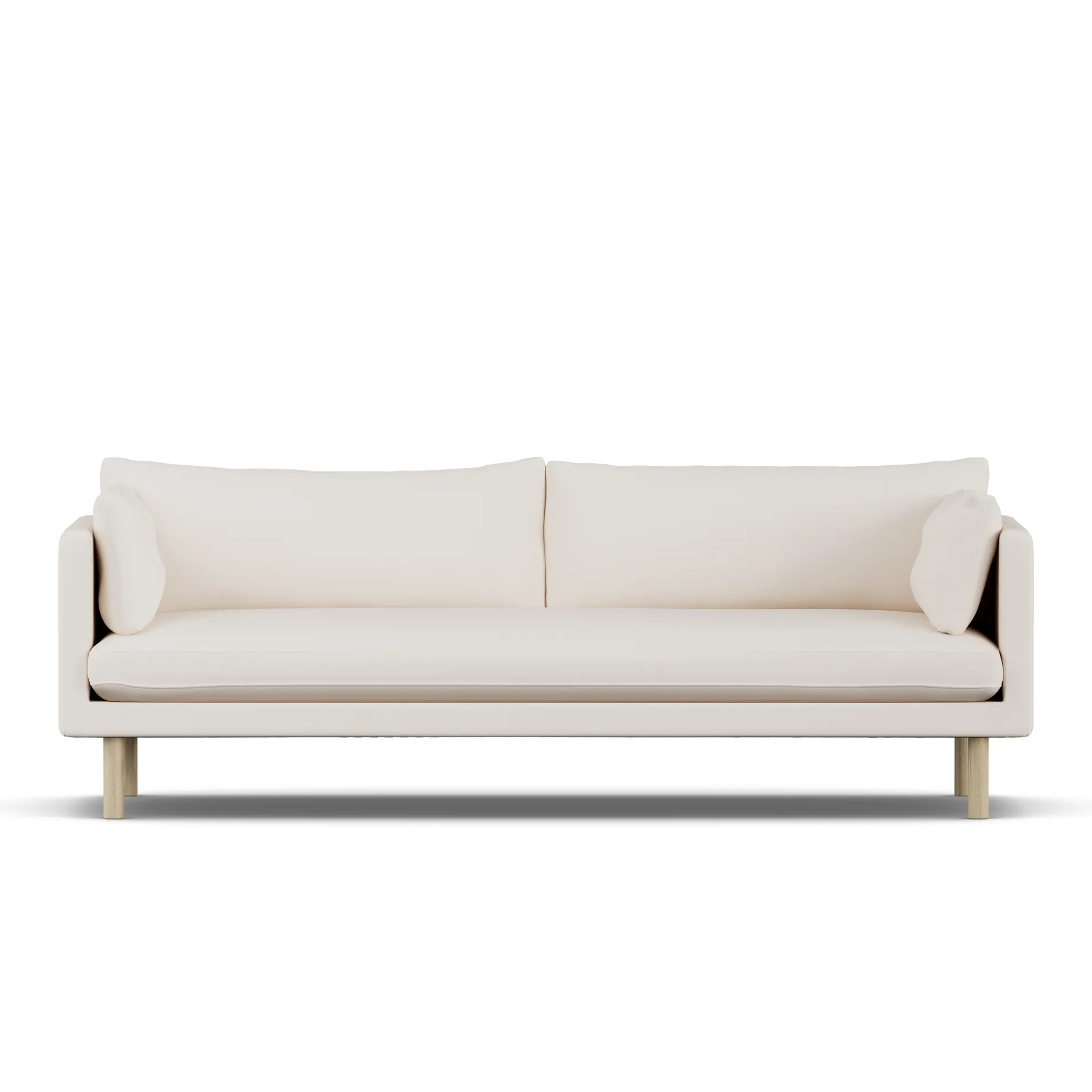 Linnevik Sofa, Caleido Beige 9600-Eiche weiß geölt, 4-sitzig 1898