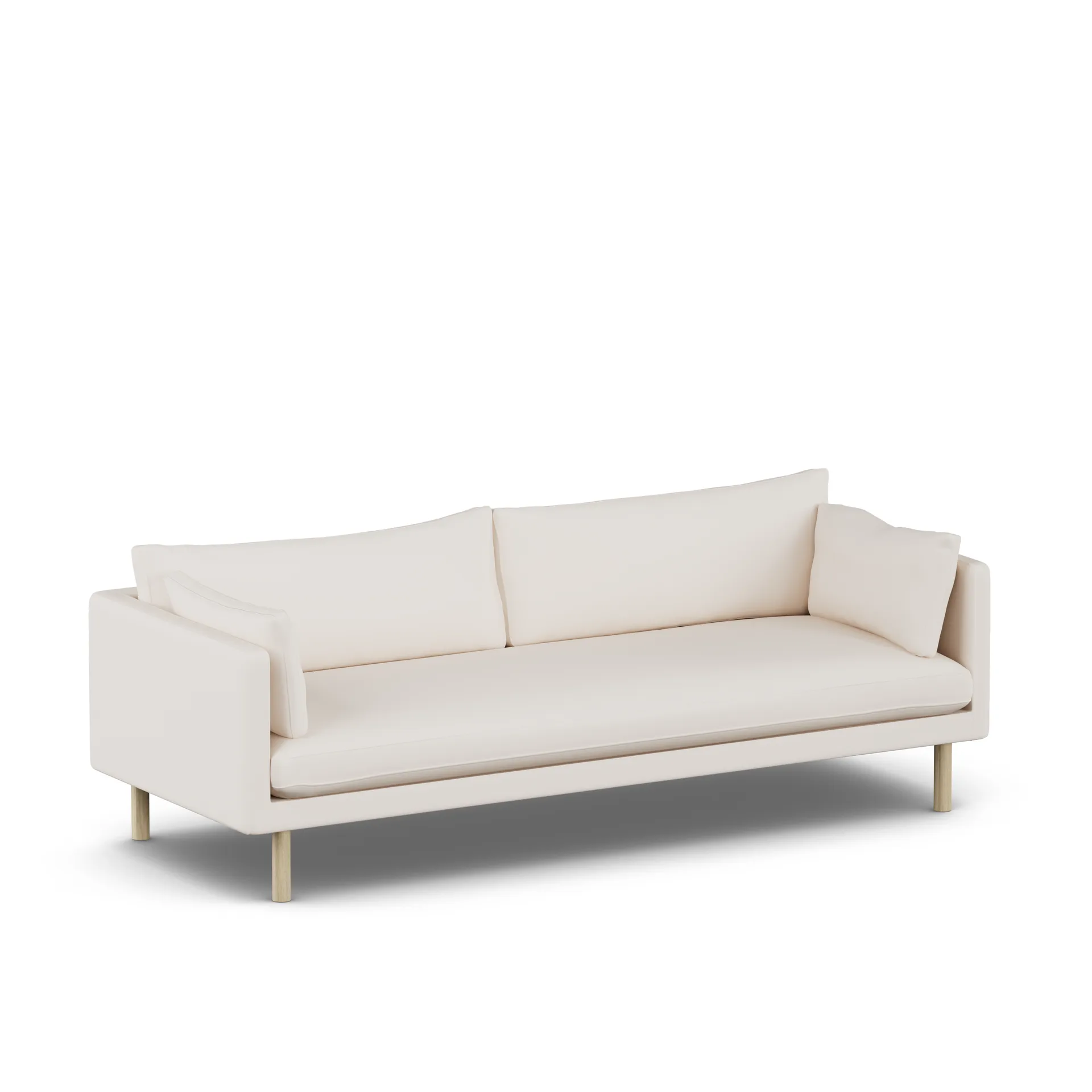 Linnevik Sofa, Caleido Beige 9600-Eiche weiß geölt, 4-sitzig 1898