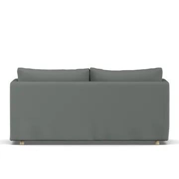 Linnevik Sofa - Caleido Grey 1240-Eiche weiß geölt, 2-sitzig, mit Volant - 1898