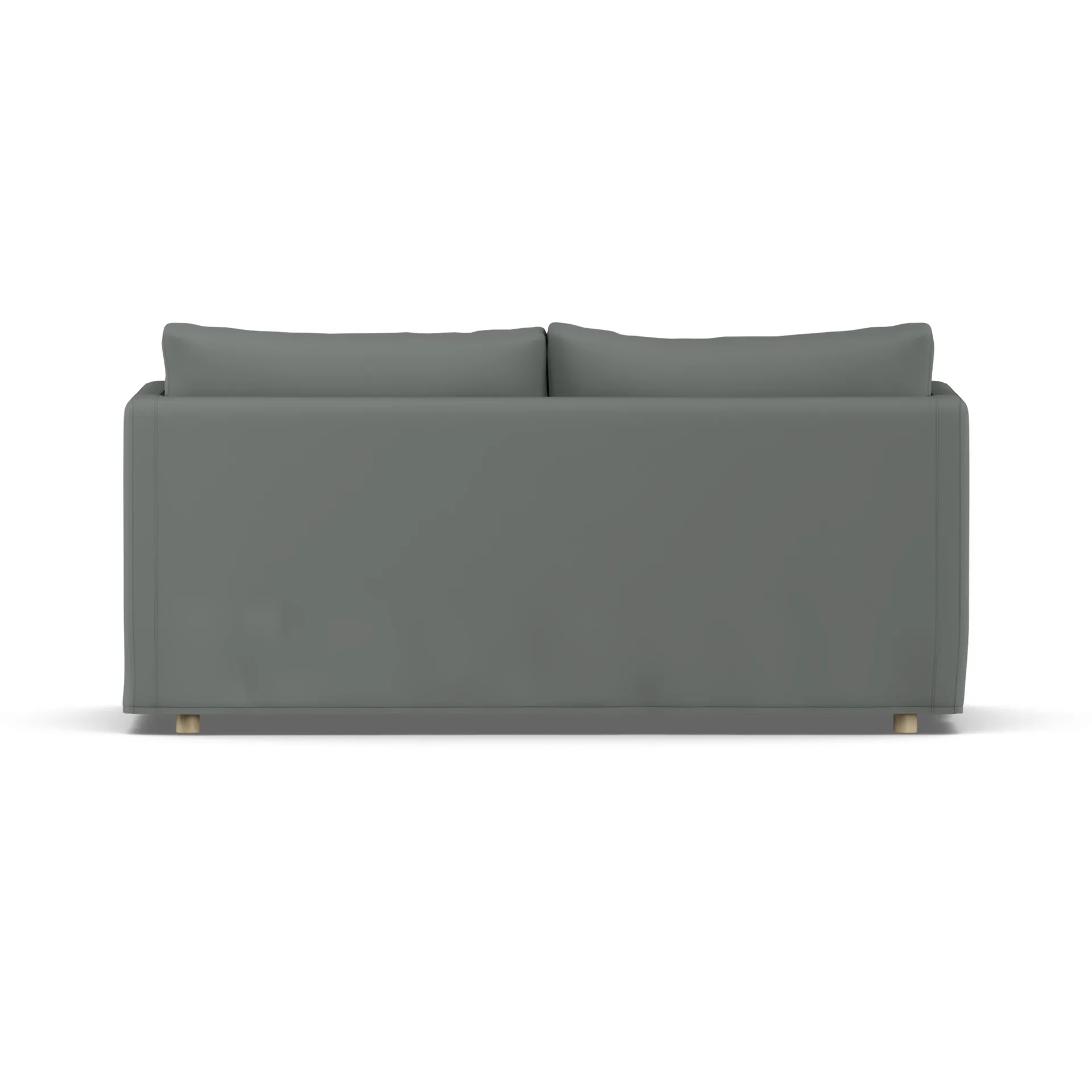 Linnevik Sofa, Caleido Grey 1240-Eiche weiß geölt, 2-sitzig, mit Volant 1898