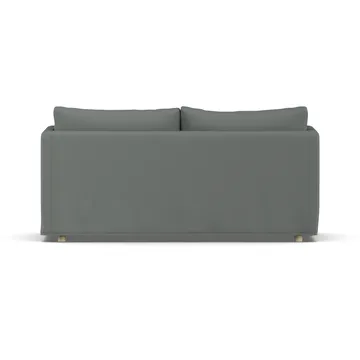 Linnevik Sofa - Caleido Grey 1240-Eiche weiß geölt, 2-sitzig, mit Volant - 1898