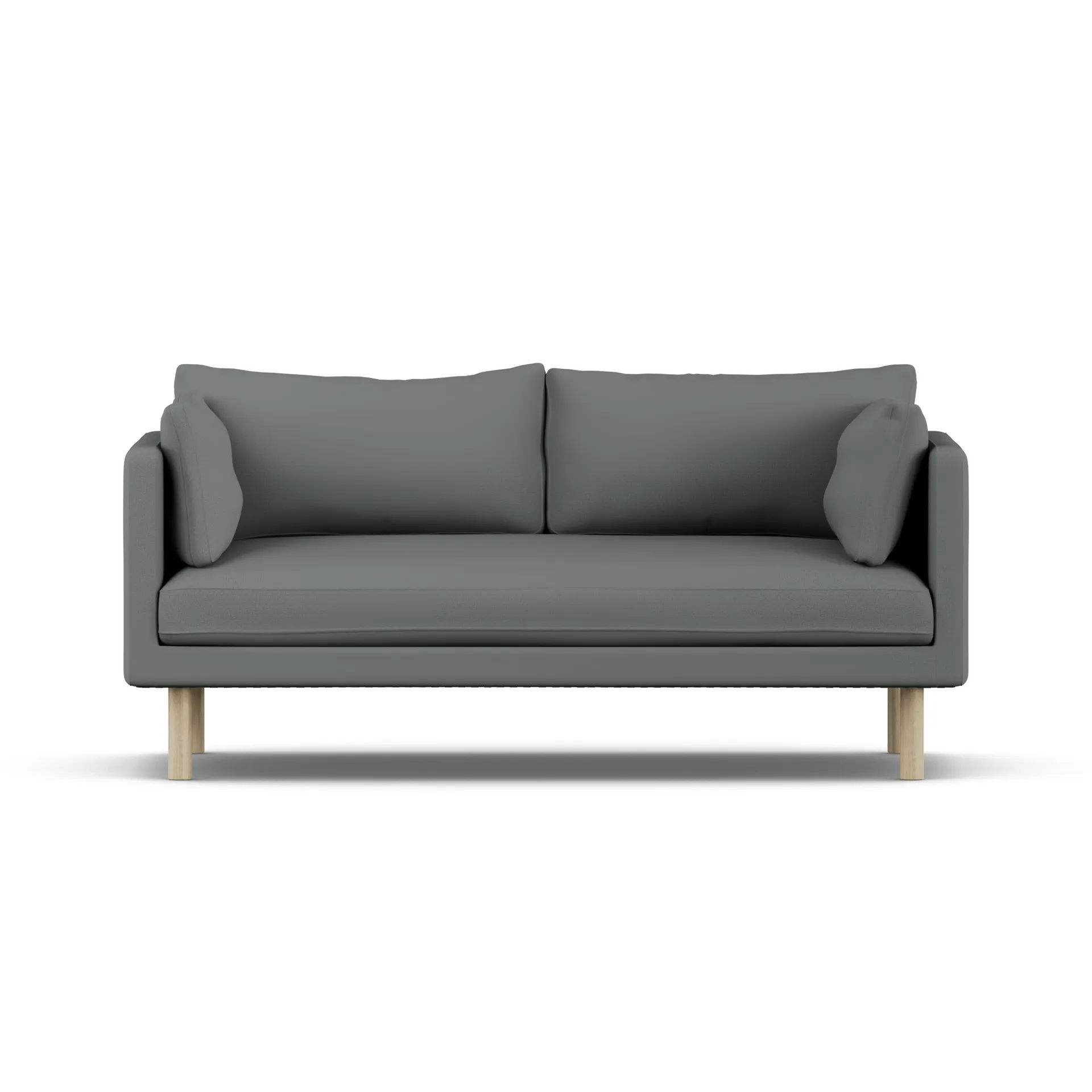 Linnevik Sofa, Caleido Grey 1240-Eiche weiß geölt, 2-sitzig, ohne Volant 1898