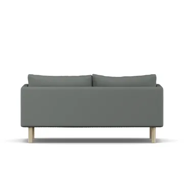 Linnevik Sofa - Caleido Grey 1240-Eiche weiß geölt, 2-sitzig, ohne Volant - 1898