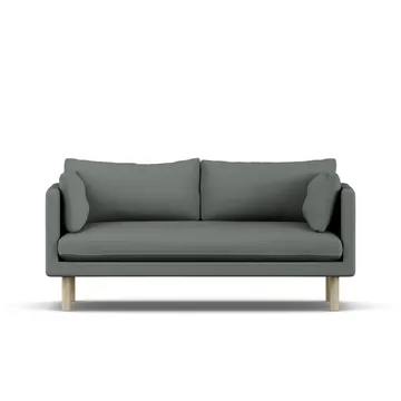 Linnevik Sofa - Caleido Grey 1240-Eiche weiß geölt, 2-sitzig - 1898