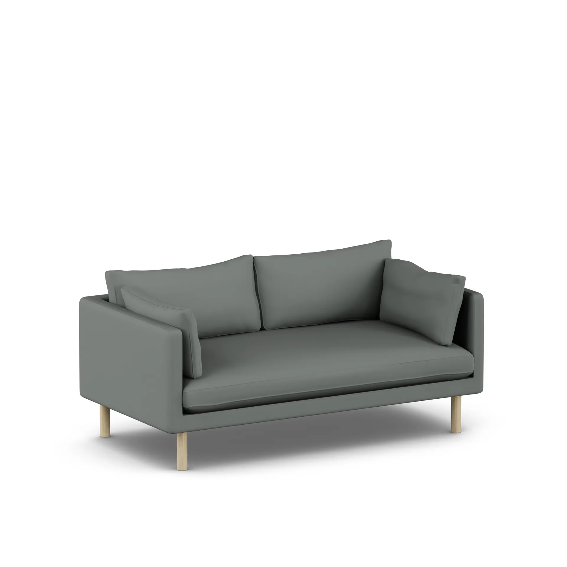 Linnevik Sofa, Caleido Grey 1240-Eiche weiß geölt, 2-sitzig 1898