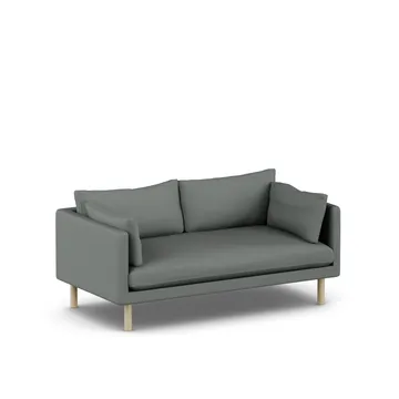 Linnevik Sofa - Caleido Grey 1240-Eiche weiß geölt, 2-sitzig - 1898
