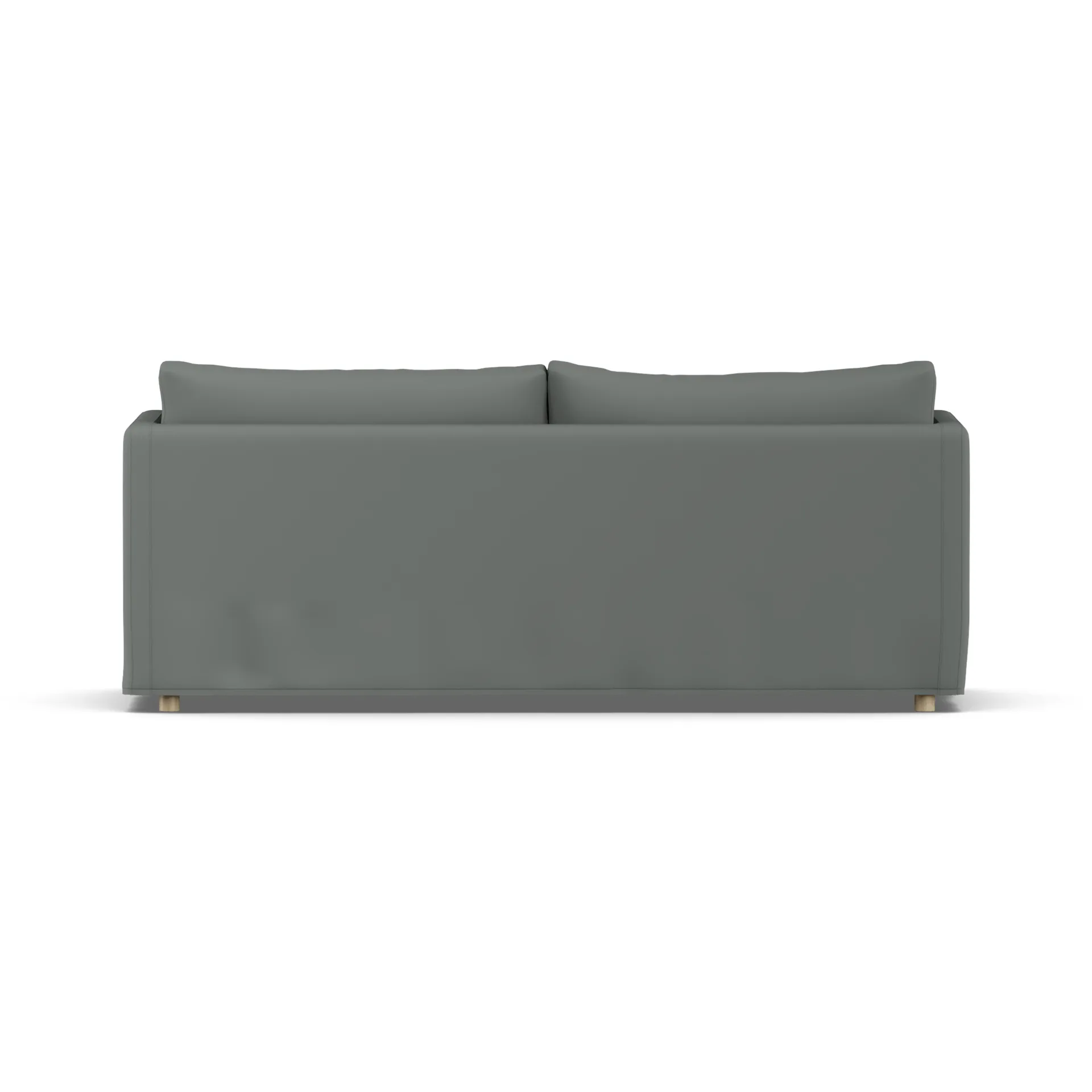 Linnevik Sofa, Caleido Grey 1240-Eiche weiß geölt, 3-sitzig, mit Volant 1898