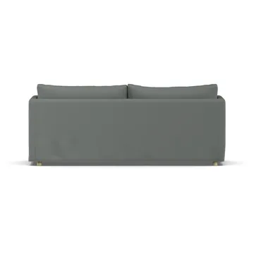 Linnevik Sofa - Caleido Grey 1240-Eiche weiß geölt, 3-sitzig, mit Volant - 1898