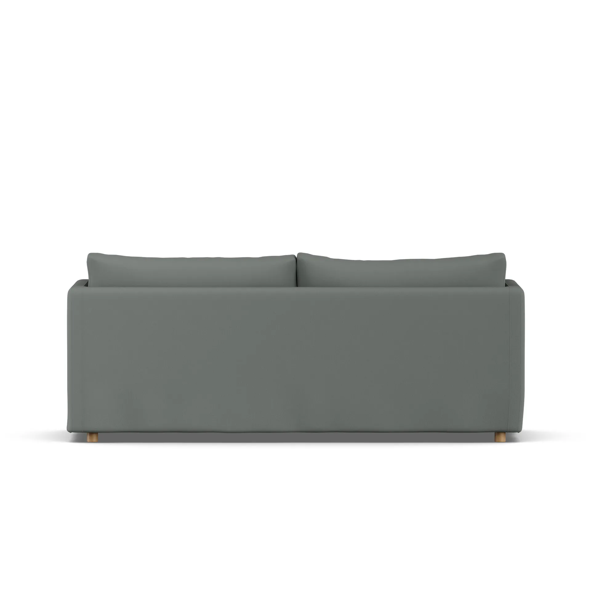 Linnevik Sofa, Caleido Grey 1240-Eiche weiß geölt, 3-sitzig, mit Volant 1898