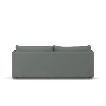 Linnevik Sofa - Caleido Grey 1240-Eiche weiß geölt, 3-sitzig, mit Volant - 1898