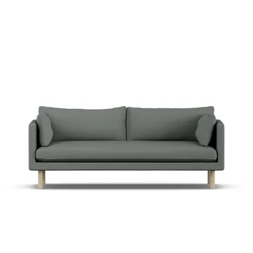 Linnevik Sofa - Caleido Grey 1240-Eiche weiß geölt, 3-sitzig - 1898