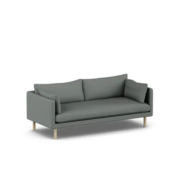 Linnevik Sofa - Caleido Grey 1240-Eiche weiß geölt, 3-sitzig - 1898