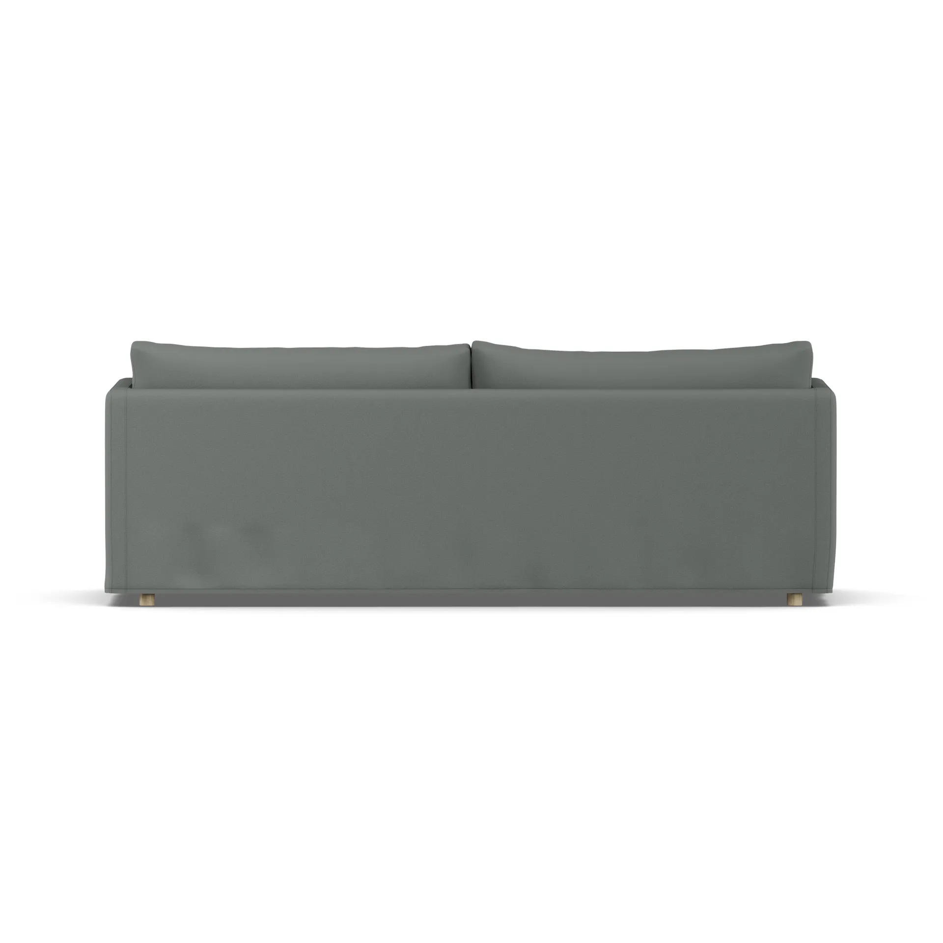 Linnevik Sofa, Caleido grey 1240-Eiche weiß geölt, 4-sitzig, mit Volant 1898