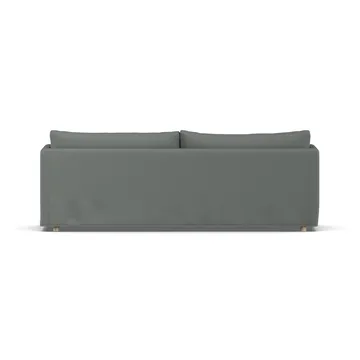 Linnevik Sofa - Caleido grey 1240-Eiche weiß geölt, 4-sitzig, mit Volant - 1898