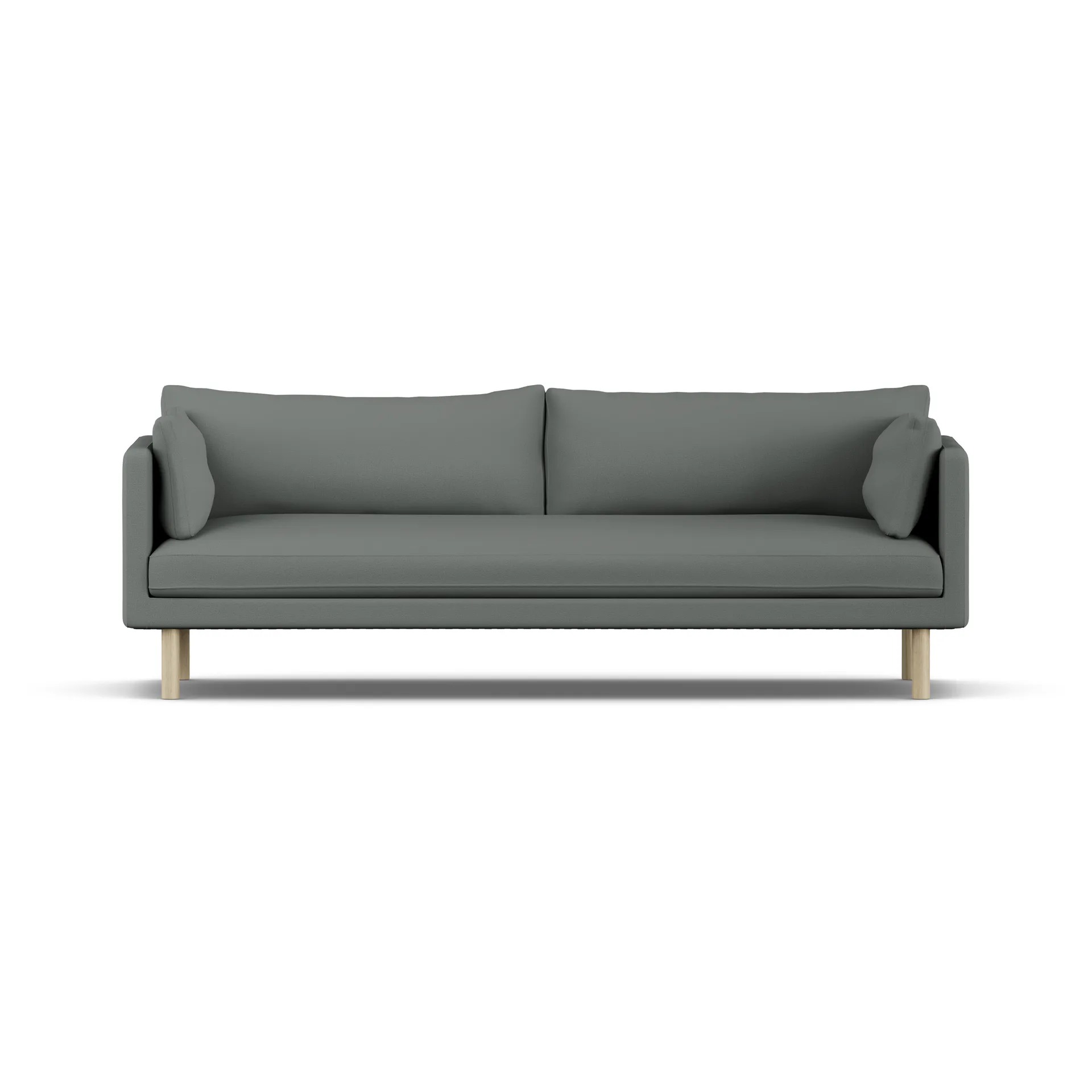 Linnevik Sofa, Caleido Grey 1240-Eiche weiß geölt, 4-sitzig, ohne Volant 1898