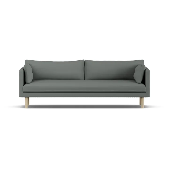 Linnevik Sofa - Caleido Grey 1240-Eiche weiß geölt, 4-sitzig - 1898