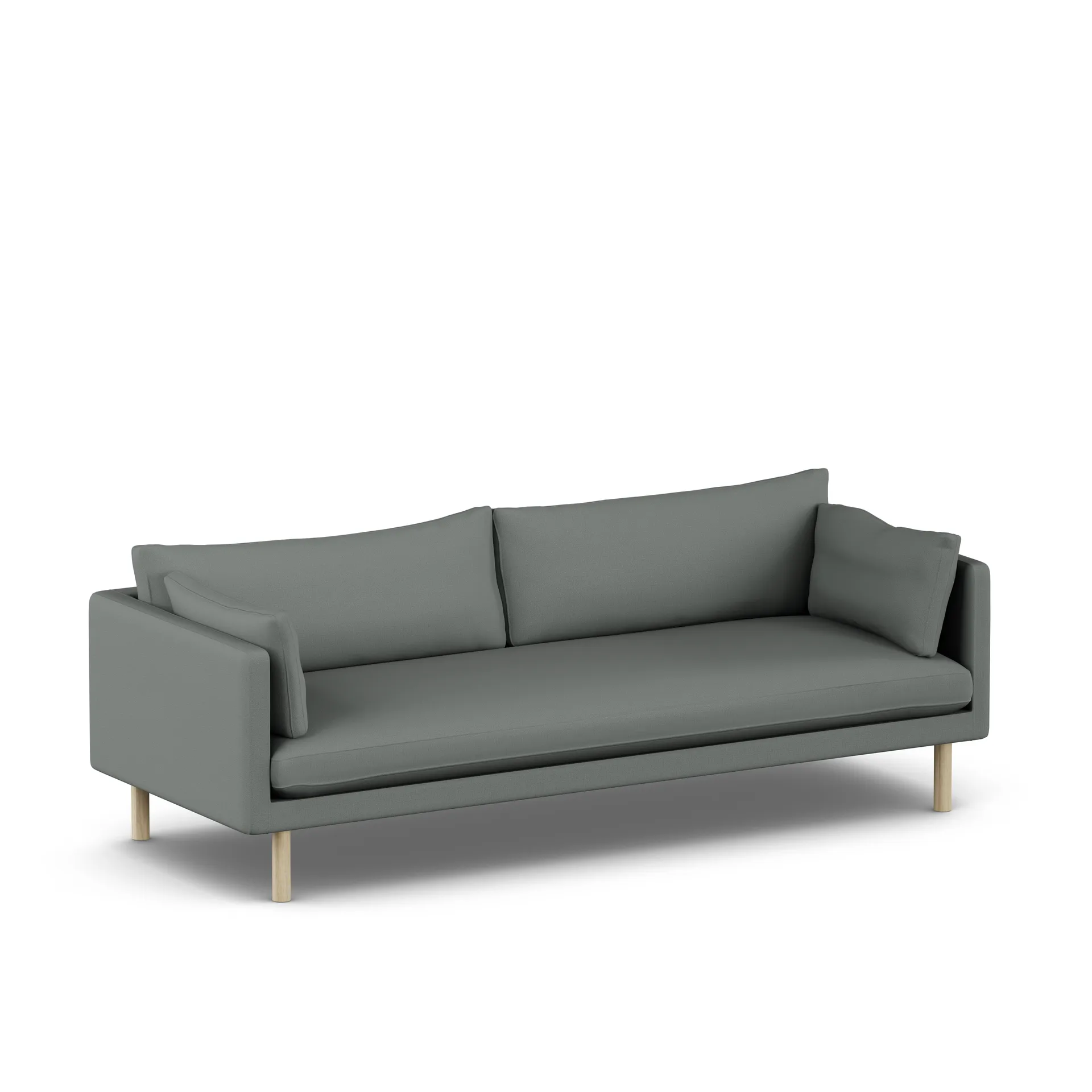 Linnevik Sofa, Caleido Grey 1240-Eiche weiß geölt, 4-sitzig 1898