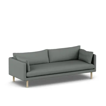 Linnevik Sofa - Caleido Grey 1240-Eiche weiß geölt, 4-sitzig - 1898