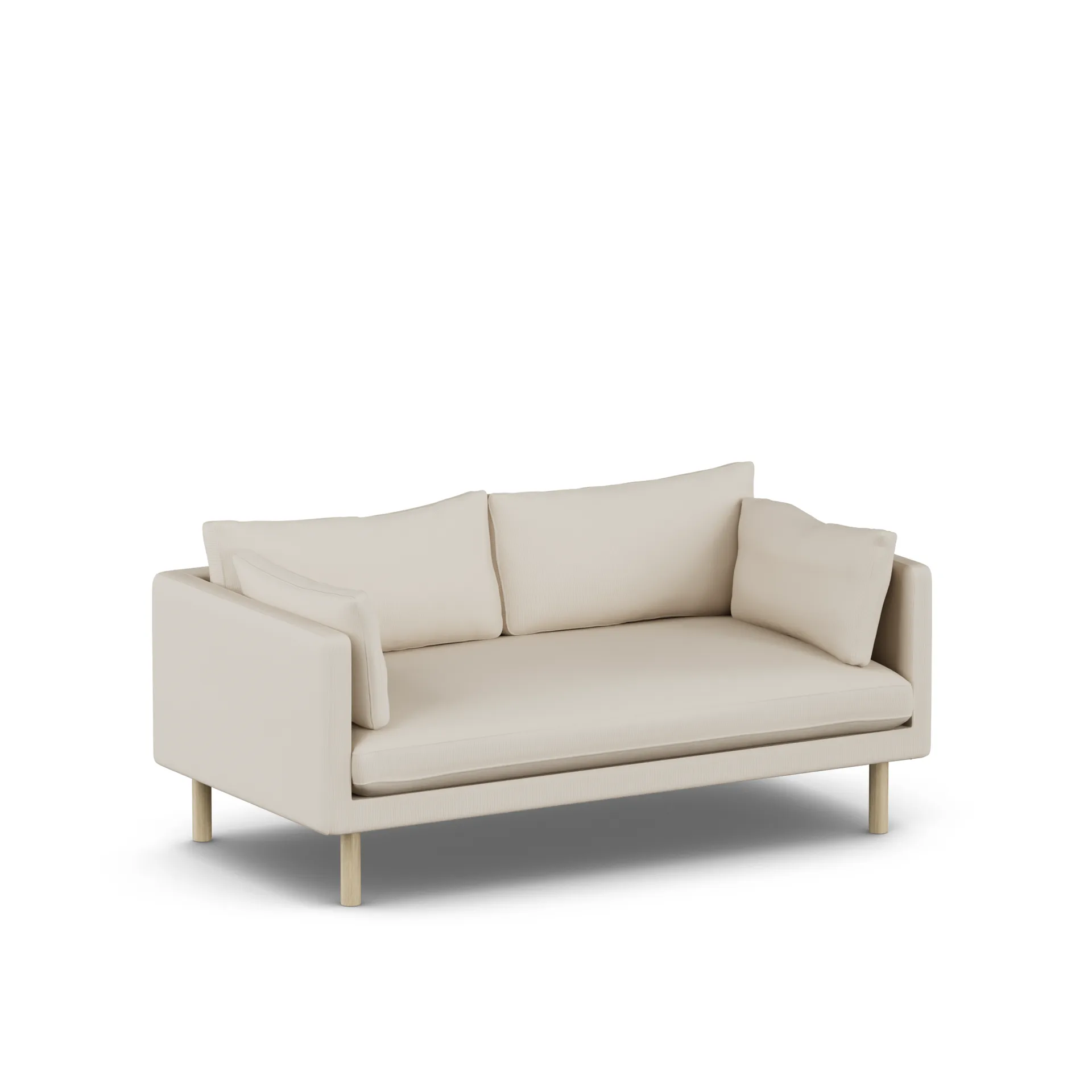 Linnevik Sofa, Jump Beige 1956-Eiche weiß geölt, 2-sitzig 1898