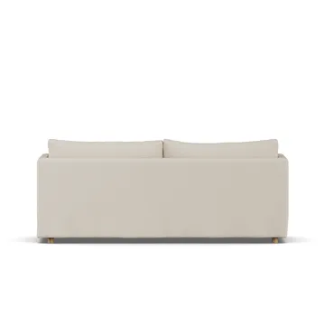 Linnevik Sofa - Jump Beige 1956-Eiche weiß geölt, 3-sitzig, mit Volant - 1898