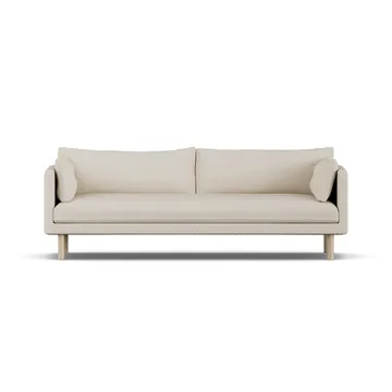 Linnevik Sofa - Jump Beige 1956-Eiche weiß geölt, 4-sitzig, ohne Volant - 1898