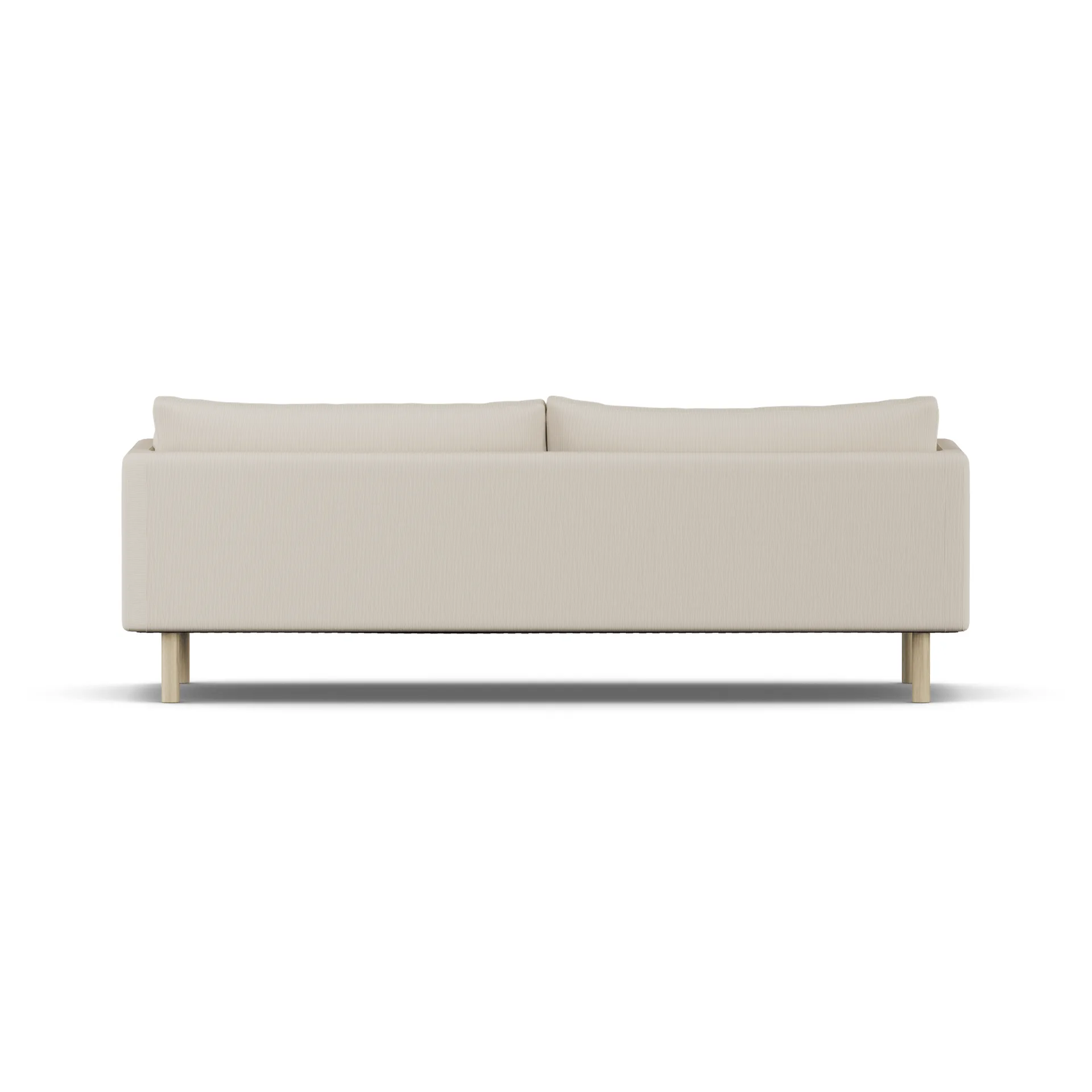 Linnevik Sofa, Jump Beige 1956-Eiche weiß geölt, 4-sitzig, ohne Volant 1898