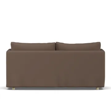 Linnevik Sofa - Jump brown 1955-Eiche weiß geölt, 2-sitzig, mit Volant - 1898