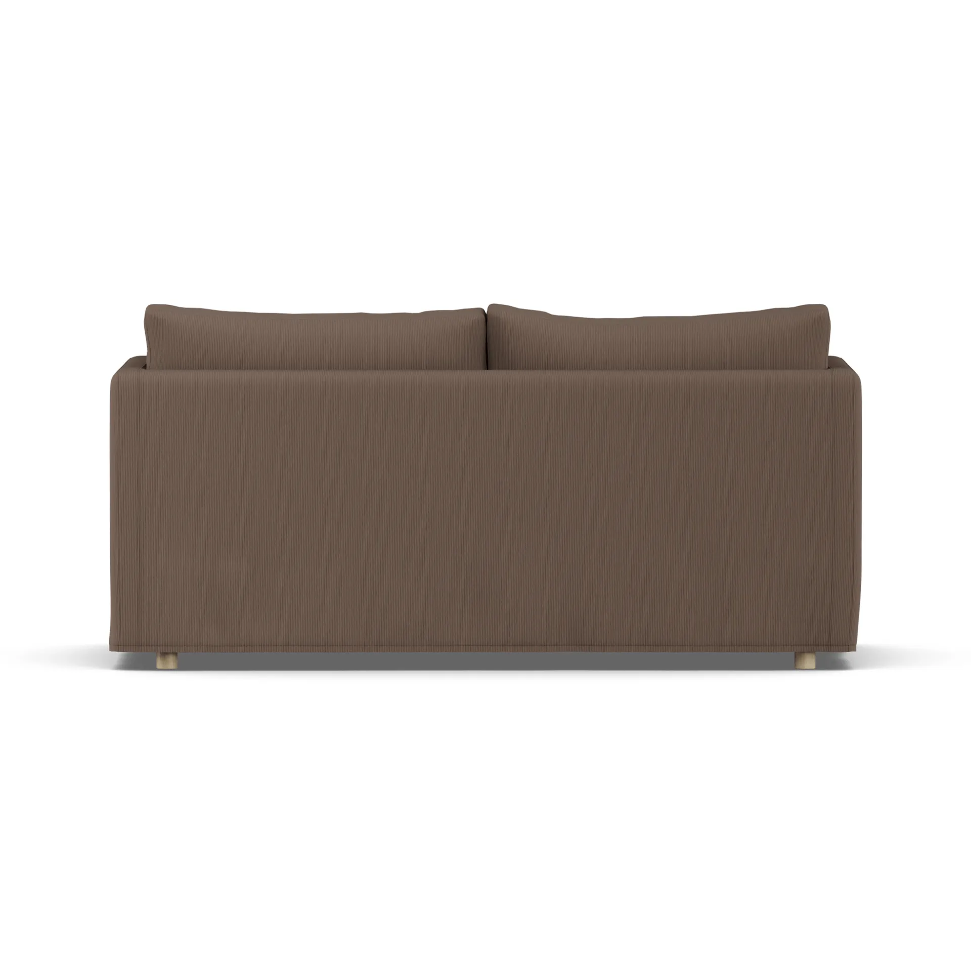 Linnevik Sofa, Jump brown 1955-Eiche weiß geölt, 2-sitzig, mit Volant 1898