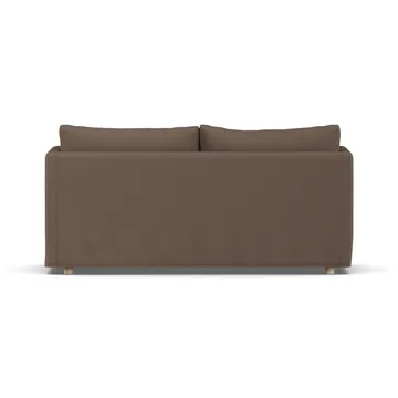 Linnevik Sofa - Jump brown 1955-Eiche weiß geölt, 2-sitzig, mit Volant - 1898