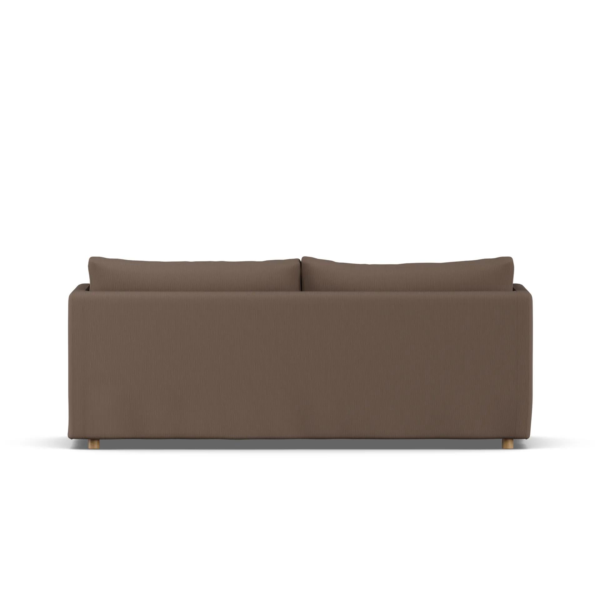 Linnevik Sofa, Jump brown 1955-Eiche weiß geölt, 3-sitzig, mit Volant 1898