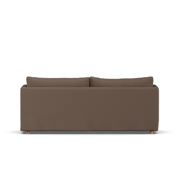 Linnevik Sofa - Jump brown 1955-Eiche weiß geölt, 3-sitzig, mit Volant - 1898
