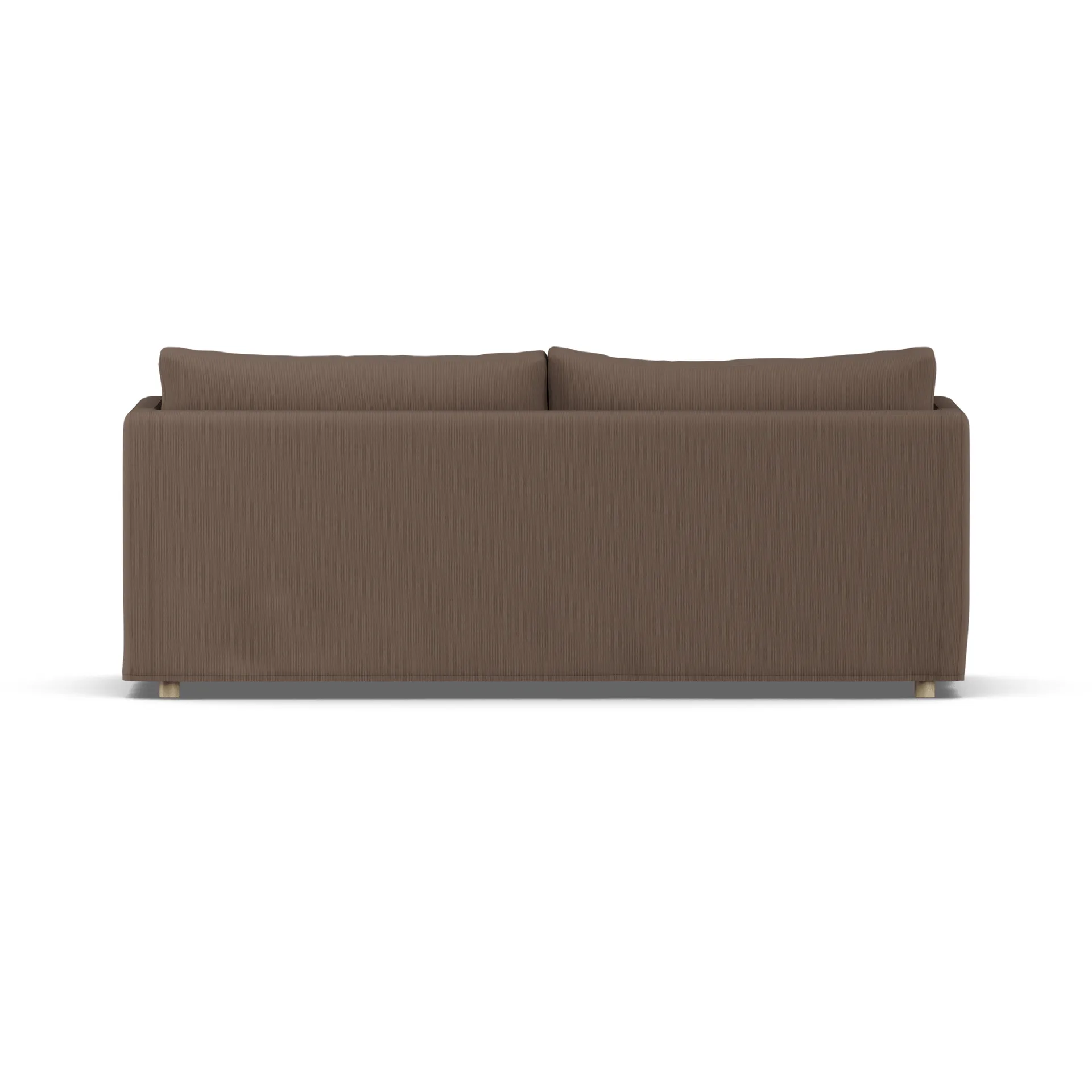 Linnevik Sofa, Jump brown 1955-Eiche weiß geölt, 3-sitzig, mit Volant 1898