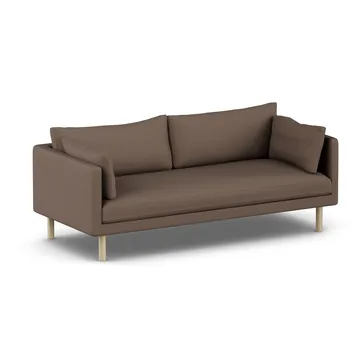 Linnevik Sofa - Jump Brown 1955-Eiche weiß geölt, 3-sitzig, ohne Volant - 1898