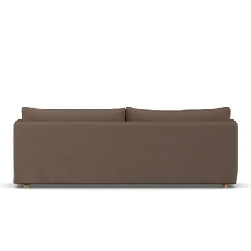 Linnevik Sofa - Jump brown 1955-Eiche weiß geölt, 4-sitzig, mit Volant - 1898