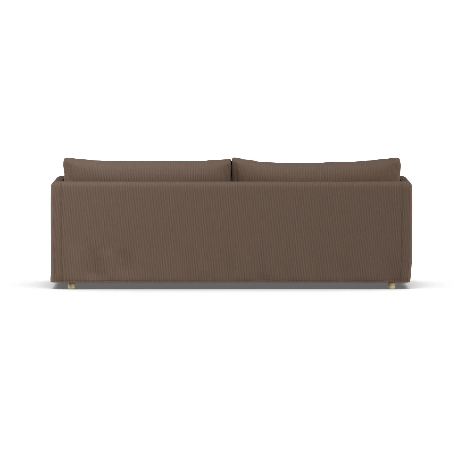 Linnevik Sofa, Jump brown 1955-Eiche weiß geölt, 4-sitzig, mit Volant 1898