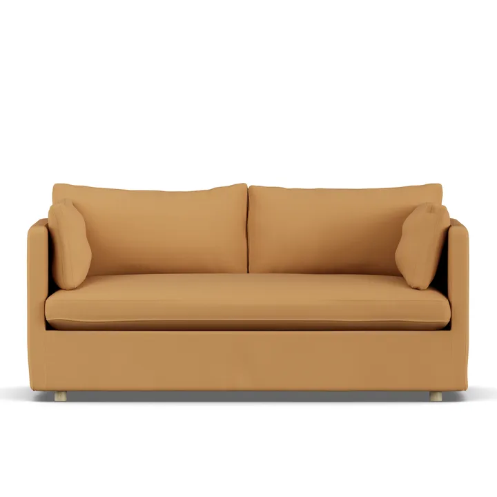Linnevik Sofa - Jump Honey 1959-Eiche weiß geölt, 2-sitzig, mit Volant - 1898