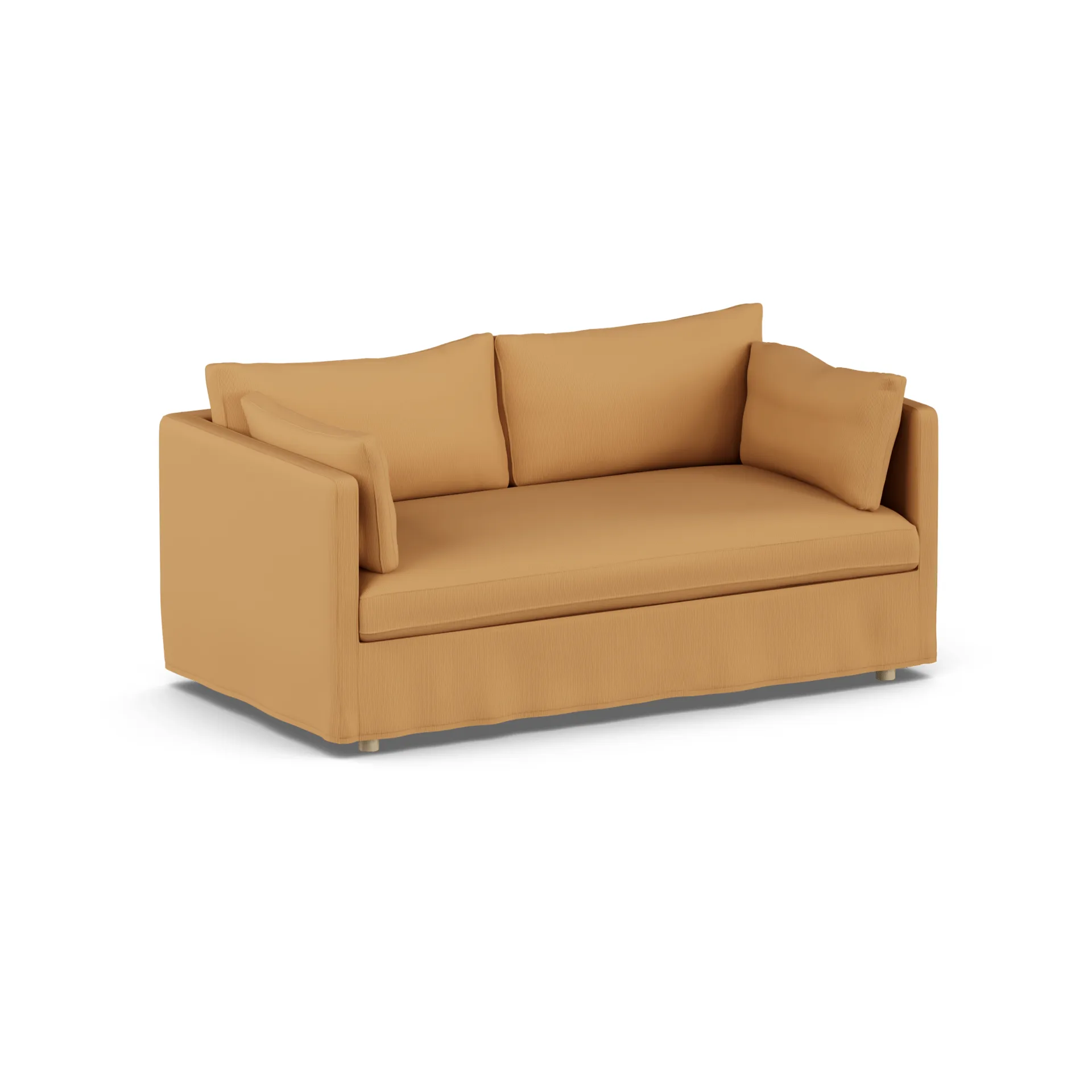 Linnevik Sofa, Jump Honey 1959-Eiche weiß geölt, 2-sitzig, mit Volant 1898