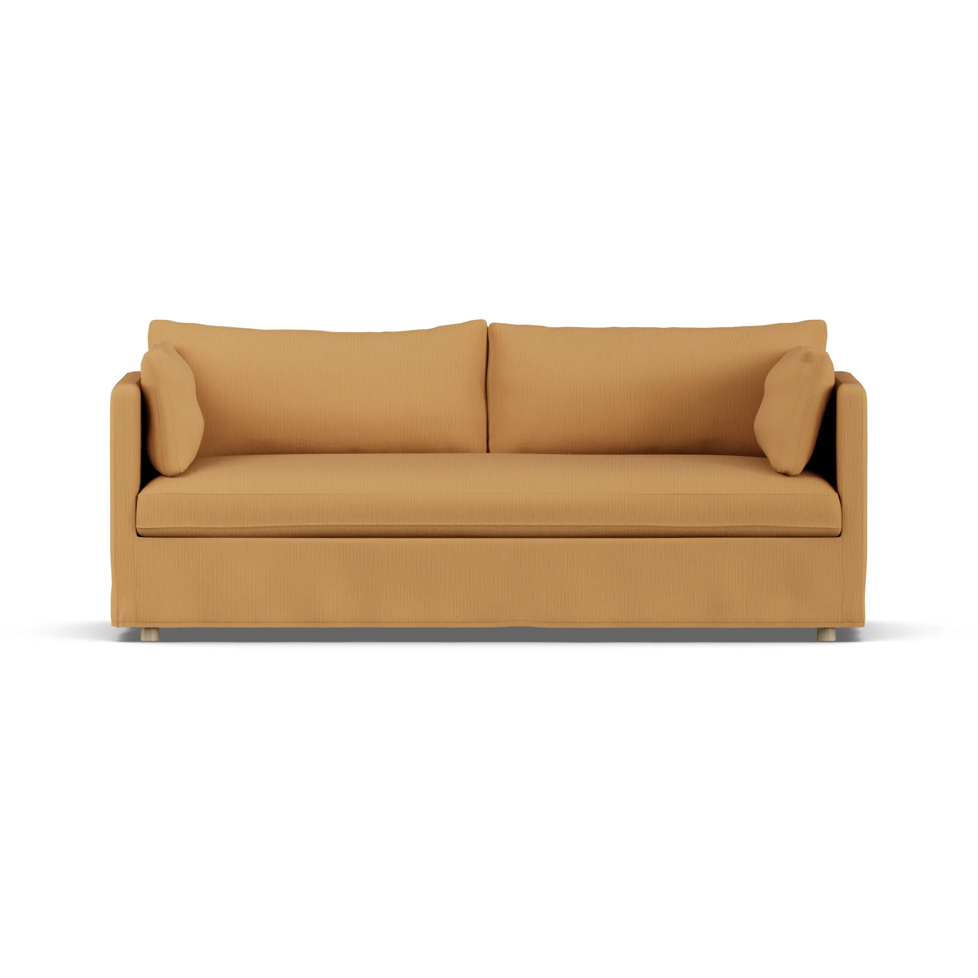 Linnevik Sofa, Jump Honey 1959-Eiche weiß geölt, 3-sitzig, mit Volant 1898
