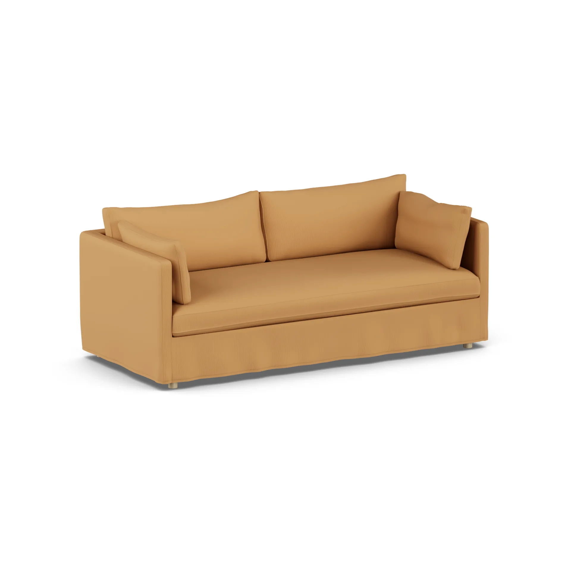 Linnevik Sofa, Jump Honey 1959-Eiche weiß geölt, 3-sitzig, mit Volant 1898