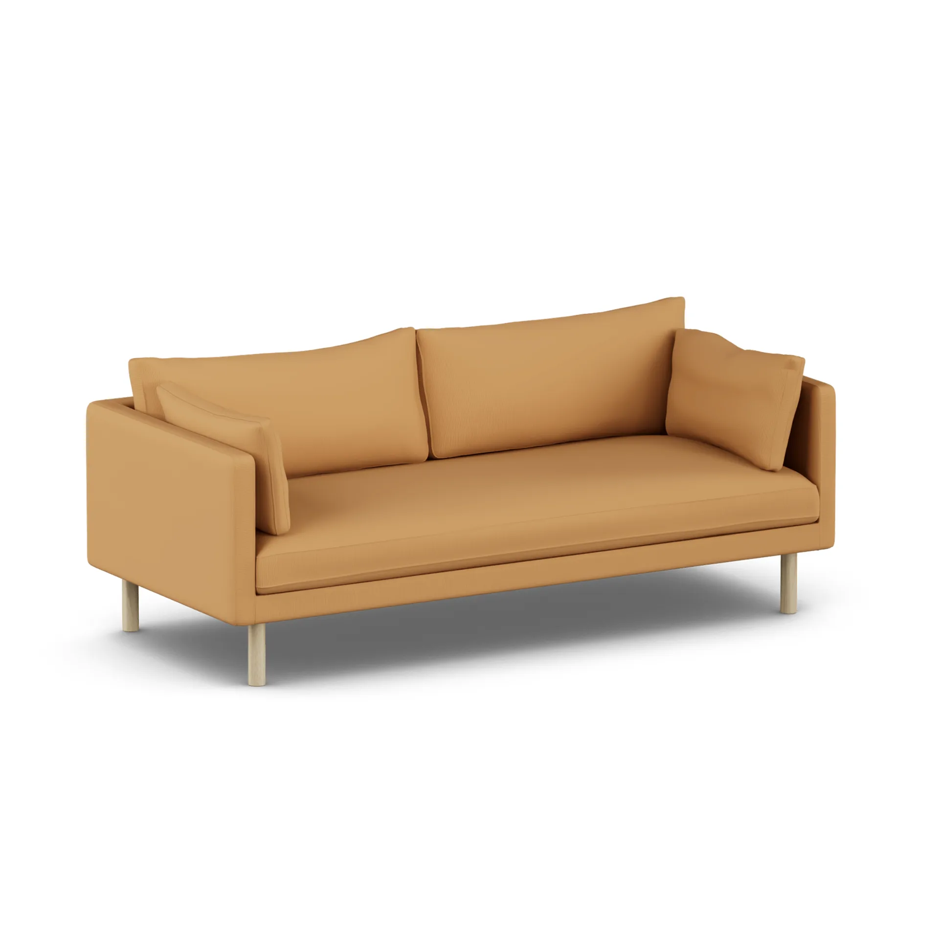 Linnevik Sofa, Jump Honey 1959-Eiche weiß geölt, 3-sitzig, ohne Volant 1898
