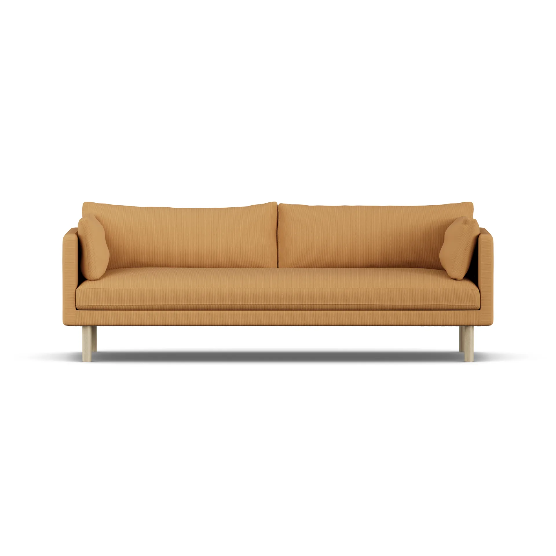 Linnevik Sofa, Jump Honey 1959-Eiche weiß geölt, 4-sitzig, ohne Volant 1898