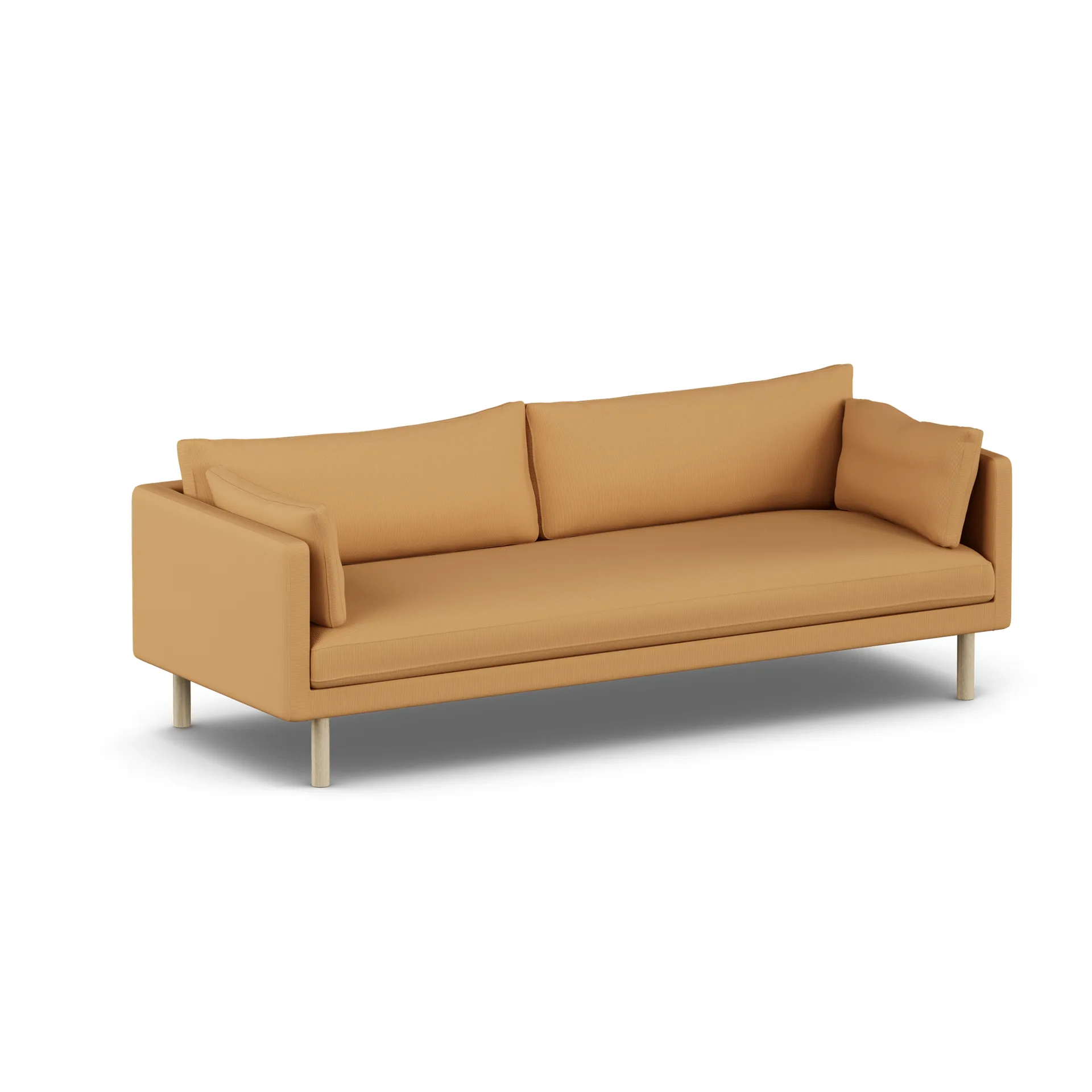 Linnevik Sofa, Jump Honey 1959-Eiche weiß geölt, 4-sitzig, ohne Volant 1898