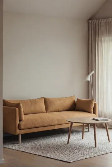 Linnevik Sofa - Jump Honey 1959-Eiche weiß geölt, 4-sitzig, ohne Volant - 1898