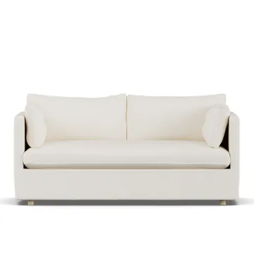 Linnevik Sofa - Jump off white 1954-Eiche weiß geölt, 2-sitzig, mit Volant - 1898