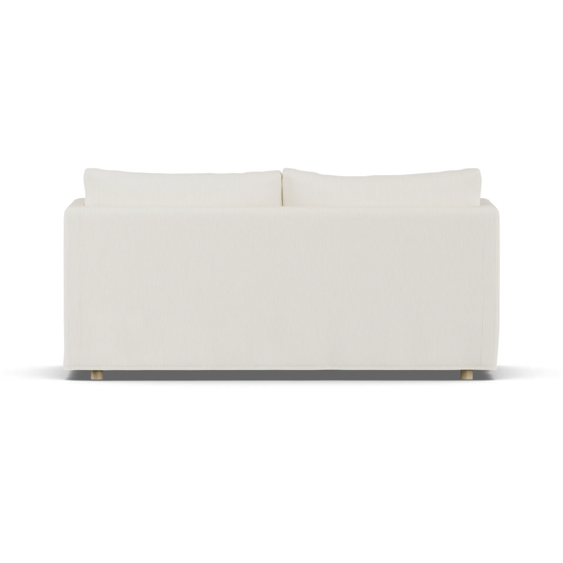 Linnevik Sofa, Jump off white 1954-Eiche weiß geölt, 2-sitzig, mit Volant 1898