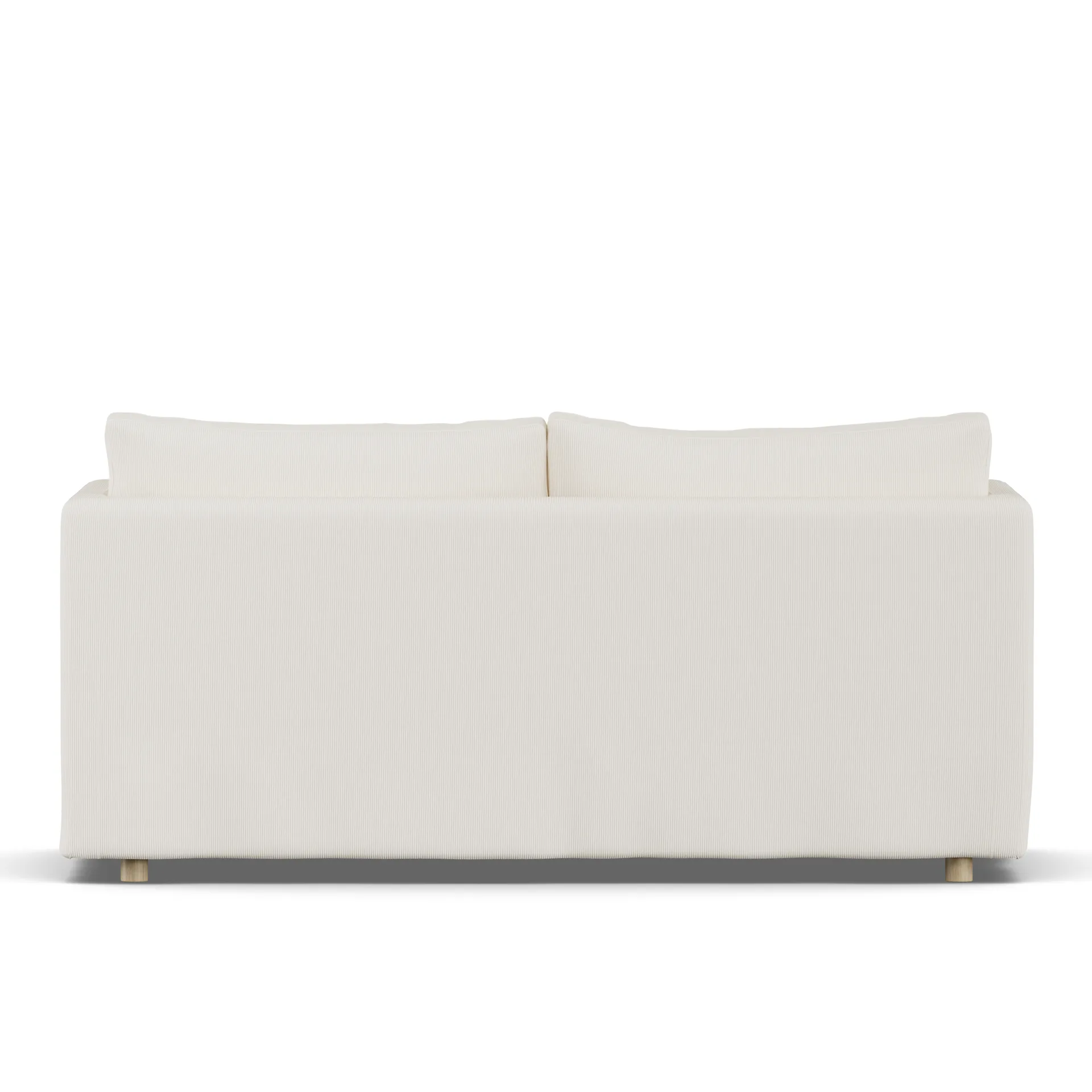 Linnevik Sofa, Jump off white 1954-Eiche weiß geölt, 2-sitzig, mit Volant 1898