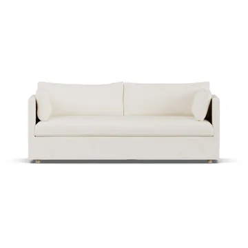 Linnevik Sofa - Jump off white 1954-Eiche weiß geölt, 3-sitzig, mit Volant - 1898