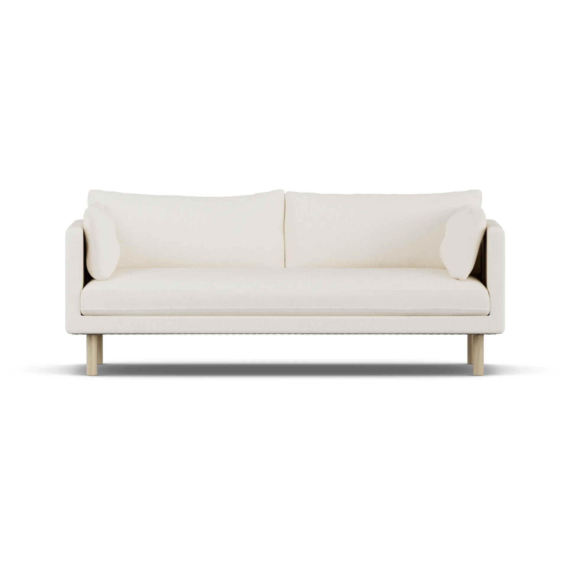 Linnevik Sofa, Jump Off White 1954-Eiche weiß geölt, 3-sitzig, ohne Volant 1898